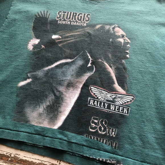 Vintage cropped biker tee - Picture 2 of 5